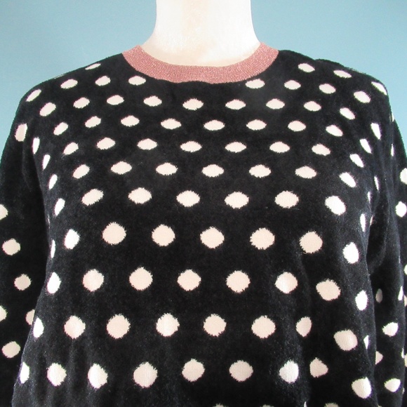 Juicy Couture Black Label Velour Polka Dot Sweater - Picture 2 of 6